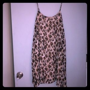 Leopard print chiffon dress, never been worn!
